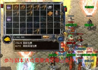 参与副本活动需要满足哪些条件? 参与副本活动需要满足哪些条件?