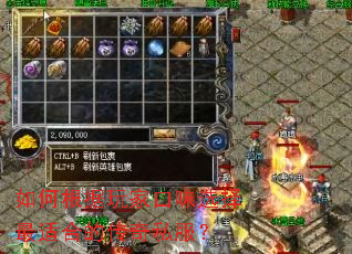 如何根据玩家口味选择最适合的传奇私服? 如何根据玩家口味选择最适合的传奇私服?