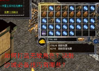 如何打造无敌角色?决胜沙城必备技巧有哪些? 如何打造无敌角色?决胜沙城必备技巧有哪些?